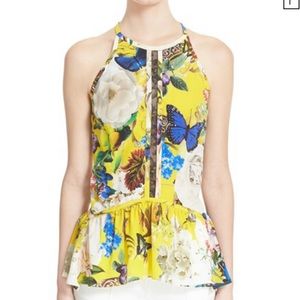 Roberto Cavalli Wonderland Floral Silk halter